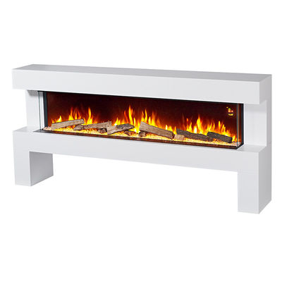 Innovative 3 Sides Real Flame Fireplace - Aquarium Style